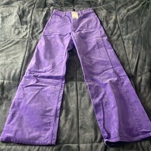 Purple high wasted corduroy